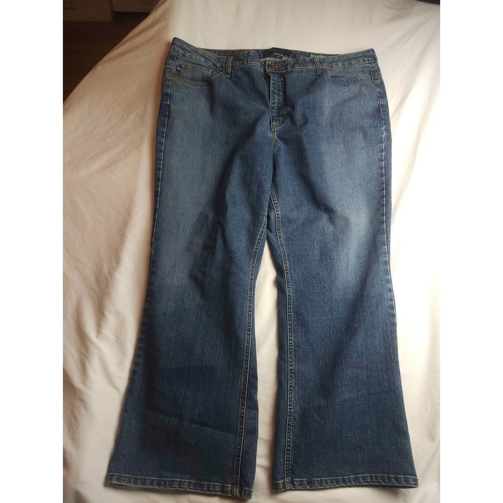 Bandolino Blu Aria Flared Jeans Womens Size 22W Blue Denim Medium Wash Pockets